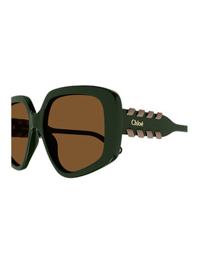 CHLOÉ 女士太阳镜 CH0210S004GREENGREENBROWN SS2025