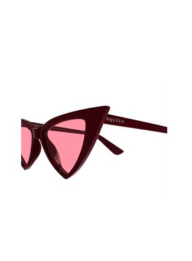 ALEXANDER MCQUEEN 男士眼镜 AM0518S004 CO 棕色几何 太阳镜配饰