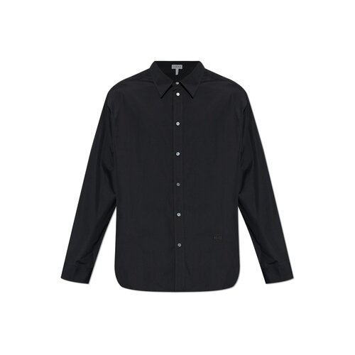 LOEWE 男士衬衫 H526Y05XAT0BLACK SS2026 黑色 Cotton shirt - 图0