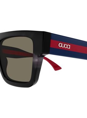 GUCCI 男士眼镜 GG1868S004 SS2025 黑色 全框太阳镜古驰