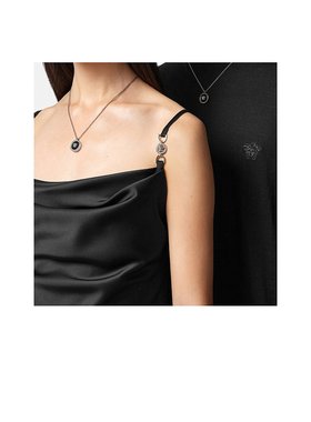 VERSACE 男士项链 DG17255DJMR4J750 CO 灰色锁骨链吊坠