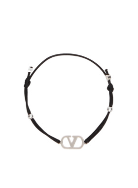 VALENTINO 男士项链 YJ0X85KAZ0NO AW2025 黑色 Vlogo手链