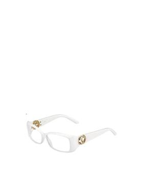 1h可退 GUCCI 女士眼镜 GG3557VK6 SS2023 白色 徽标细节平光镜