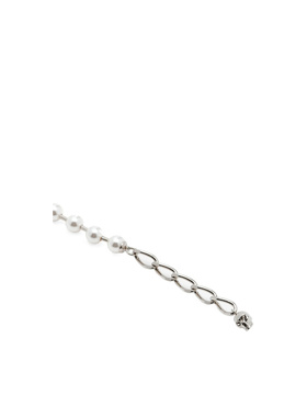 1h可退 奢淘 Alexander McQueen Skull & Pearl手链 男 854547J16