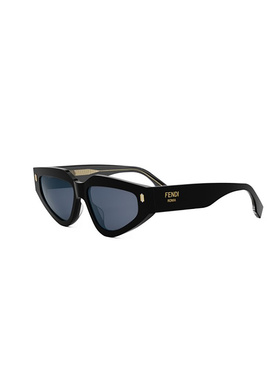 FENDI 女士太阳镜 FE40163U01V AW2025 黑色 太阳镜猫眼眼镜配饰