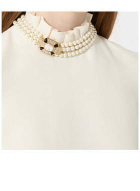 VALENTINO 女士项链 WJ0Y28NBSRFR SS2025 白色 PAS PLUS 项链