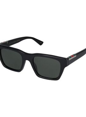 GUCCI 男士太阳镜 GG1889S001 SS2025 黑色 矩形框太阳镜古驰