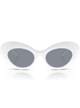 1h可退 VERSACE 女士眼镜 VE4456U3141 AW2025 白色 logo标识太阳