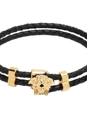 潮奢 versace 范思哲 男士 La Medusa Leather 手环 DG05579DMTND
