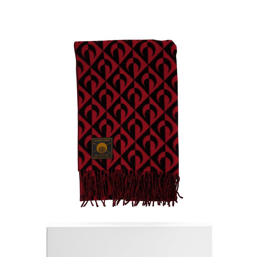 1h可退 MARINE SERRE 男士围巾 USC001ACWOV0045BK97 AW2025 - 图3