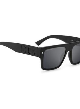 1h可退 潮奢 Dsquared2 二次方 女士 哑光黑色醋纤太阳眼镜 ICON0