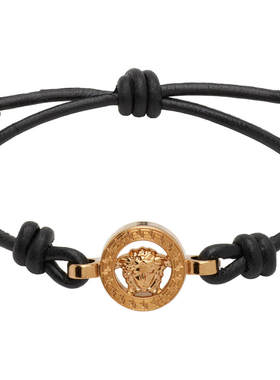 潮奢 versace 范思哲 男士 Medusa '95 Leather 手环 10196681A00