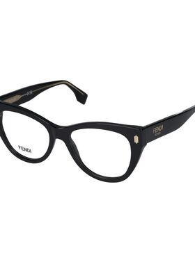 FENDI 女士眼镜 FE50086I001 SS2024 白色 徽标平光镜
