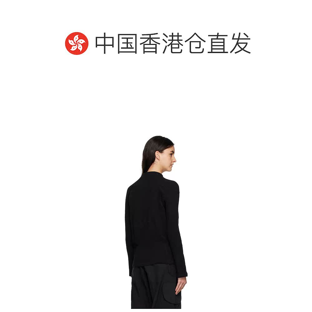 香港直邮潮奢 Hyein Seo 女士 黑色半拉链毛衣