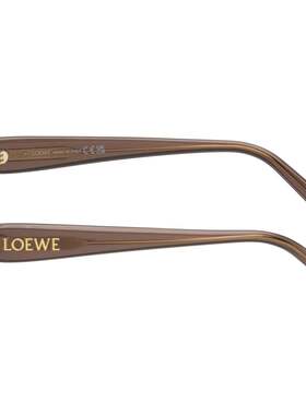 潮奢 LOEWE 罗意威 女士 棕色 Rectangular Slim 太阳镜 LW40158I