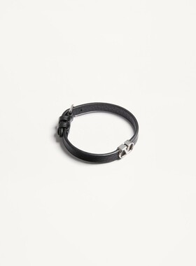 VALENTINO 男士手链手镯 YJ0BX1GMY0NO AW2026 黑色 VLogo 手链