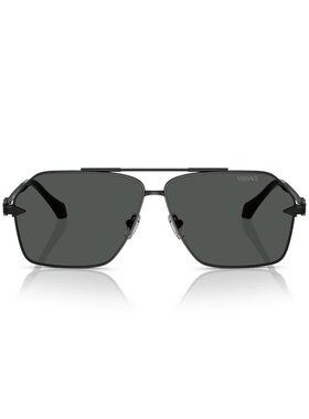 VERSACE 男士眼镜 VE2284143687 AW2025 黑色 几何框太阳镜