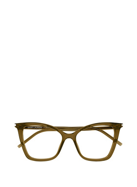 SAINT LAURENT 女士眼镜 SL386009 CO 棕色 徽标平光镜