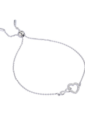 Swarovski 施华洛世奇 女士白色无尽符号嵌心手链 5524421