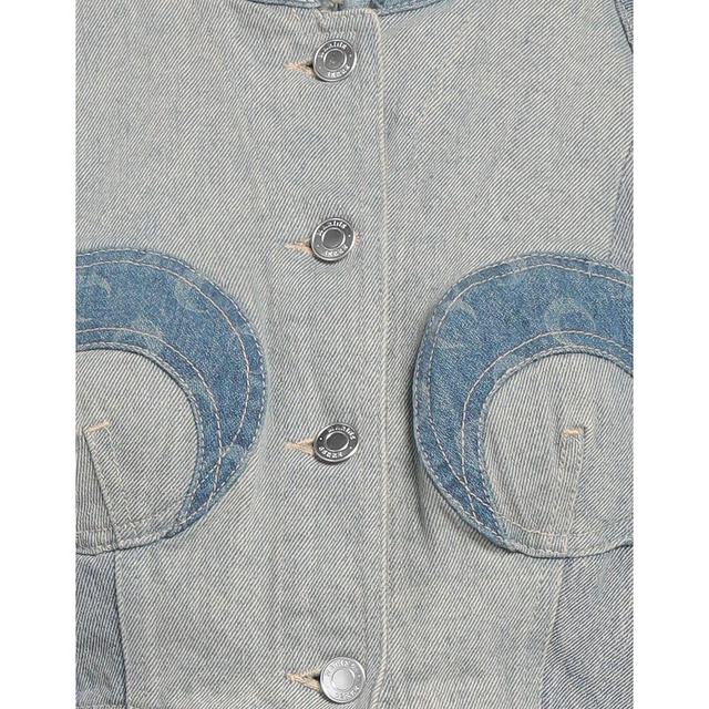 1 hour refundable Hong Kong direct mail trendy luxury Marine Serre women's denim jacket blue blue comfortable