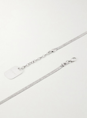 1h可退 潮奢 Saint Laurent 圣罗兰 男士 镀银链条项链 858902Y15