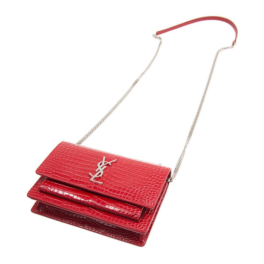 香港直邮圣罗兰红色女士斜挎包 天猫国际香港直购女士包袋