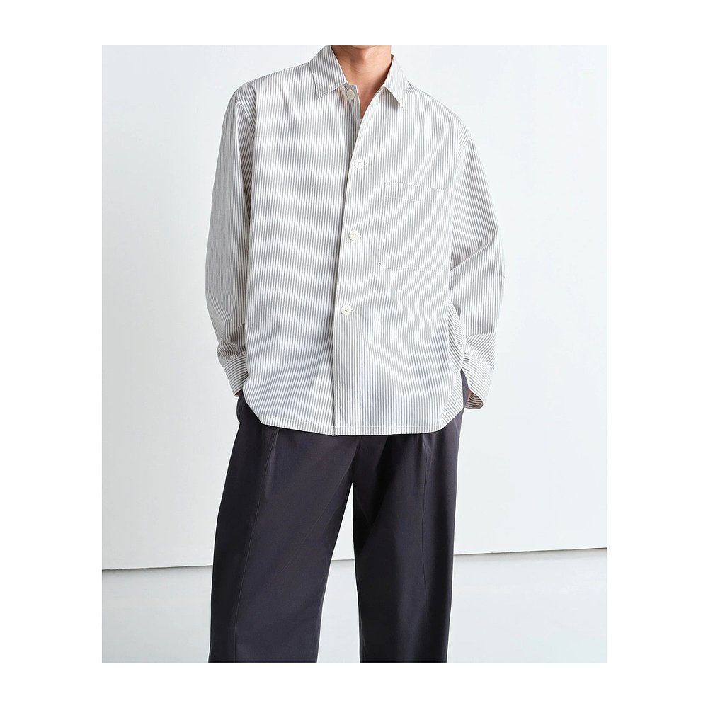 1h可退 LEMAIRE 男士衬衫 SH1177LF1409MU335 SS2025 白新款 - 图2