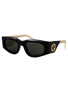 GUCCI 女士眼镜 GG1664S001 AW2025 黑色 古驰几何框太阳镜配饰