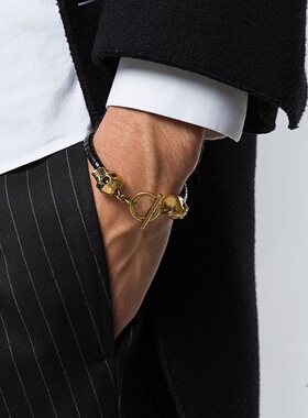 ALEXANDER MCQUEEN 男士手链手镯 554600J127G1000