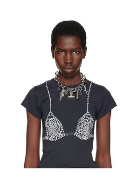 1h可退 潮奢 dheygere 女士 银色 Vaquera 联名 Charm 2.0 项链 S