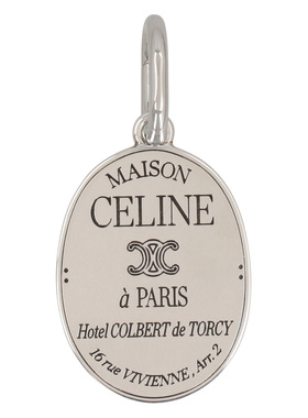 CELINE 女士项链 B101O6BRA36SI SS2026 白色 CELINE铑色饰面徽章