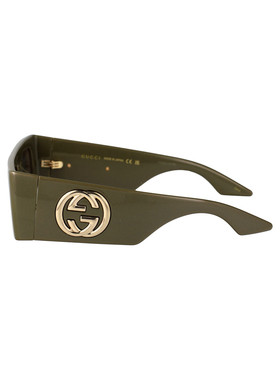 GUCCI 女士眼镜 GG1646S007 CO 古驰 矩形绿色太阳镜