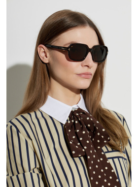 1h可退 TOM FORD 女士太阳镜 FT134205352E CO 棕色 Sunglasses