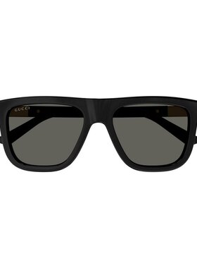 GUCCI 男士太阳镜 GG1502S001 SS2025 黑色 logo标识太阳镜古驰