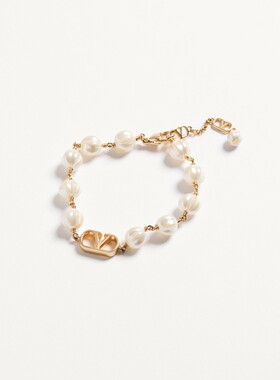 VALENTINO 女士手链手镯 WJ0CD0UXMR5G SS2026 白色 徽标手链