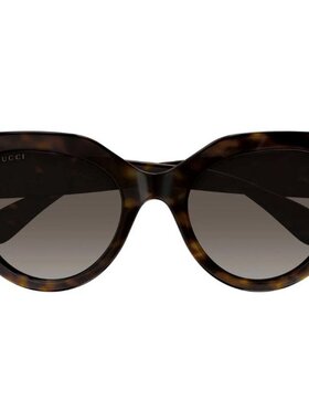 1h可退 GUCCI 女士眼镜 GG1408S003 AW2025 黑色 猫眼框太阳镜