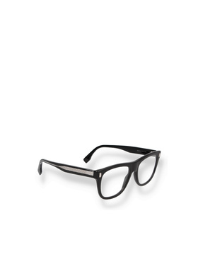 1h可退 FENDI 女士眼镜 FE50070I001 SS2025 黑色 徽标平光镜猫眼