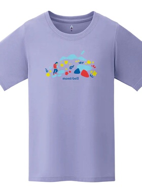 mont-bell 女士户外T恤 1114537LVBL CO 紫色 Wickron T Women's