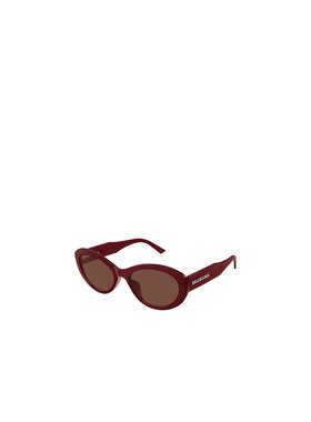 BALENCIAGA 女士眼镜 BB0446S005 AW2025 棕色 几何太阳镜