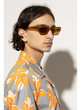 GUCCI 男士太阳镜 819624J07427623 AW2025 黄色 EYEWEAR