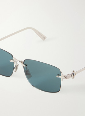 DIOR 迪奥 男士 CD S11U 钻石矩形镀银太阳眼镜 DM40163U16V