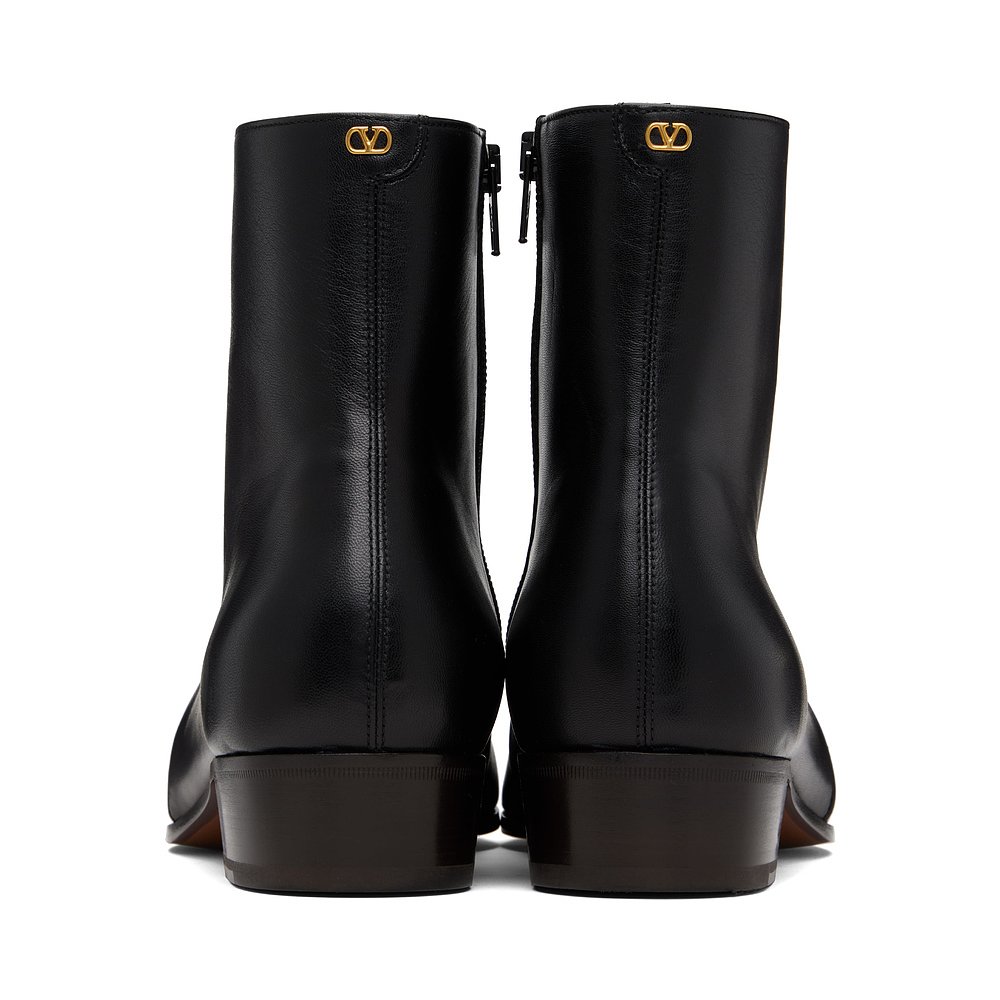 1h可退 潮奢 Valentino 华伦天奴 男士 黑色 Pat 踝靴 7Y2S0K02DQ - 图0