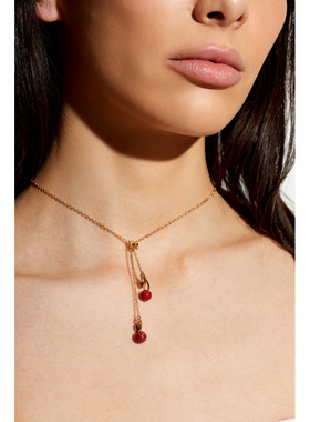 COACH 女士项链 37571282GLD600 SS2026 金色 Cherry motif neckl