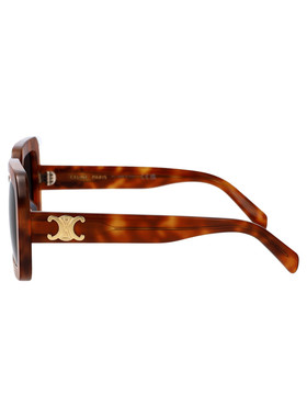 CELINE 女士太阳镜 CL40304U53A AW2024 棕色 徽标太阳镜