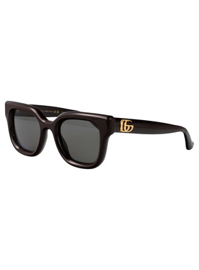 GUCCI 女士眼镜 GG1828S004 AW2025 灰色 几何框太阳镜古驰