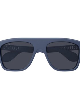 GUCCI 男士太阳镜 GG1570S008 SS2026 蓝色 矩形太阳镜古驰