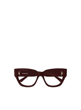 BALENCIAGA 女士眼镜 BB0326O004 SS2024 红色 几何框平光镜