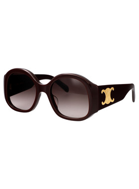 1h可退 CELINE 女士太阳镜 CL40305U48F SS2026 褐色 徽标太阳镜