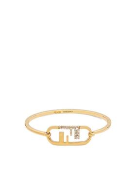 FENDI 女士手链手镯 8AH359A44GF089U CO 黄色 徽标细节手镯