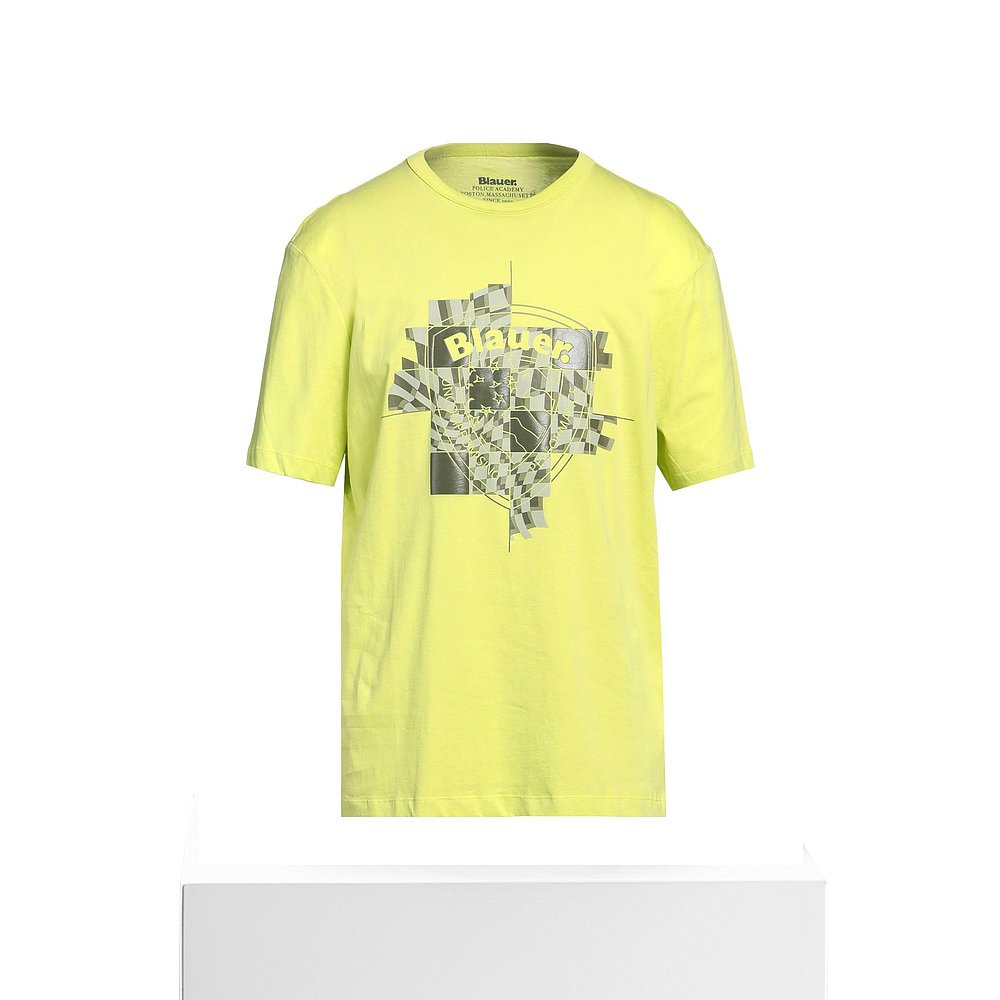 1h可退 潮奢 Blauer 男士 T恤 green绿色 舒适时尚男装 - 图3